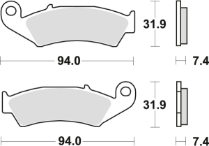 TRW szinterezett OFFROAD (PERFORMANCE) első fékbetétek a következő modellekhez: HONDA CR 125/250 '87–'94/NX / XR 250 '88–'95/CR 500 '87–'94/XR 600 '88–'99/KAWASAKI KX 125 '94–'08, nordicamoto.ro
