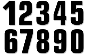 Number Kit Black