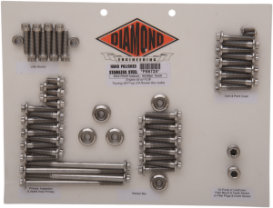 Bolt Kit Eng 07-16 Fl Polished, Stainless Steel, 3, nordicamoto.ro