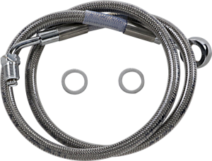 Extended Length Stainless Steel Brake Line Silver, Clear-coated Oversize [+203 mm (8'')], 1, nordicamoto.ro