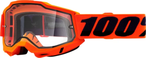 Ochelari 100% Accuri Neon Orange Dual Pane Clear ONE SIZE, 1, nordicamoto.ro