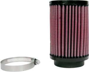Universal Clamp-on Air Filter Black, Red