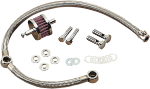 Braided Hose Crankcase Breather Kit Natural