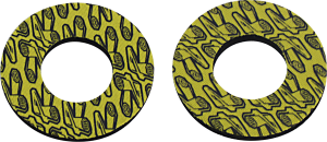Grip Donutz Black, Yellow, 2, nordicamoto.ro