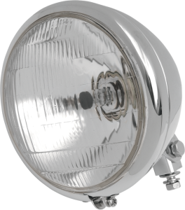 Custom 6-1/2(r) Headlight Assembly Chrome, 1, nordicamoto.ro