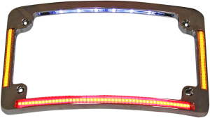All-in-one License Plate Frame Amber, Red, White, 2, nordicamoto.ro