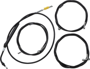 Standard Black Vinyl Braided Handlebar Cable/brake Line Kit Black