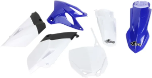 Teljes karosszéria-csere műanyag készlet: fekete, kék, fehér