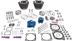 Engine Performance Kit Highlighted Fins-Wrinkle Black