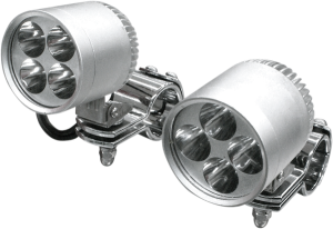 2(r) Led Driving Light Kit W/ 1-1/4(r) Clamps Silver