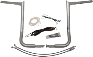 1-1/4(r) Ez Install Pointed Top Handlebar Kit Silver, 2, nordicamoto.ro