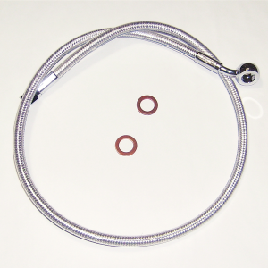 Alternate Length Designer Series Abs-specific Front Brake Line Kit Chrome, Sterling Chromite® Ii