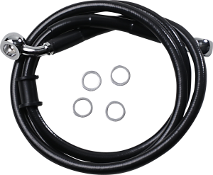 Stainless Steel Brake Line Kit Black, Vinyl Coated