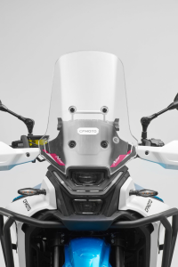 Magasított túraszélvédő CFMOTO 450MT modellekhez, 2024–2027 – átlátszó, +130 mm, 3, nordicamoto.ro