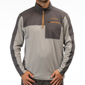 Pulover Klim Glacier 1/4 Zip Mid Layer Dark Olive - Black, 4, nordicamoto.ro
