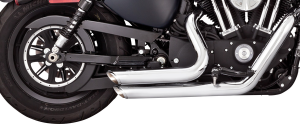 Shortshots Staggered Exhaust System Chrome, 4, nordicamoto.ro