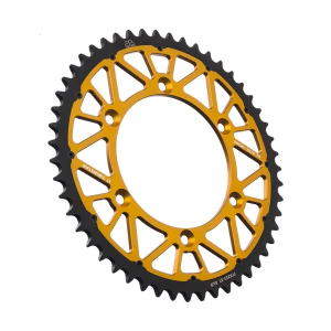 JT SPROCKETS Twinstar acél-alumínium hibrid lánckerék, fekete, arany , nordicamoto.ro