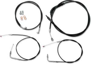 Beach And Bagger Bars Length Cable Kit Stainless Steel Black Coated Hd Black, 2, nordicamoto.ro