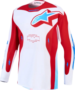 Alpinestars Racer Hunt póló, fehér/piros/kék, M-es méret, 1, nordicamoto.ro
