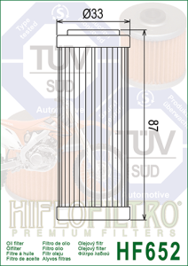 Hiflofiltro HF652 olajszűrő KTM EXC/XC 250–530 modellekhez