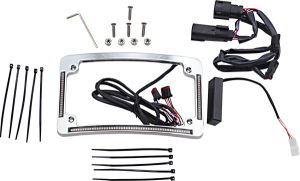 Plug & Play Run/brake/turn Led Radius License Plate Frame Amber, Red, White, 2, nordicamoto.ro