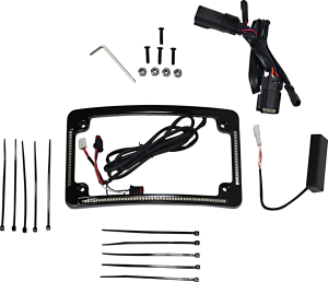 Plug & Play Run/brake/turn Led Radius License Plate Frame Amber, Red, White, 1, nordicamoto.ro