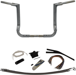 1-1/2(r) Ez Install Flat Top Handlebar Kit Silver, 1, nordicamoto.ro