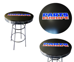 Round Pub Table Black, 2, nordicamoto.ro