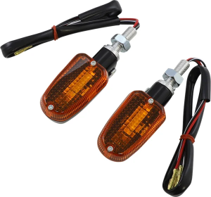 Oblong Aluminum Body Marker Lights Black, Matte, 2, nordicamoto.ro