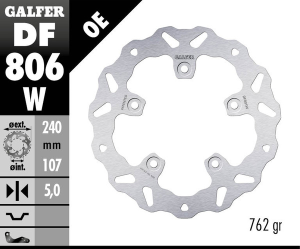 Wave® Brake Rotor Silver, 1, nordicamoto.ro