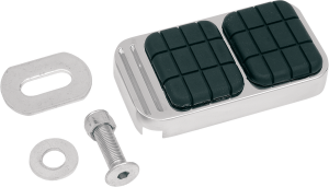 Chrome Brake Pedal Pad Silver, 2, nordicamoto.ro