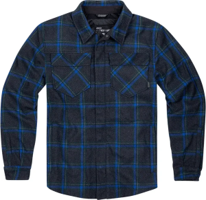 Geaca Textil Icon Upstate™ Riding Flannel Blue M, 1, nordicamoto.ro