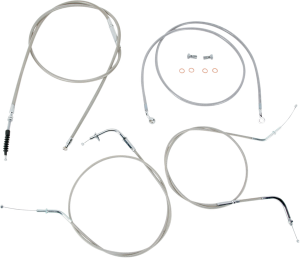 Stainless Handlebar Cable/line Kit Silver, 1, nordicamoto.ro