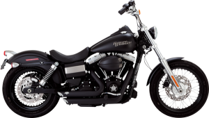 Shortshots Staggered Exhaust Systems Black, Matte Black, 3, nordicamoto.ro