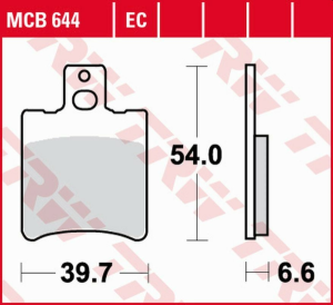 TRW Organic első fékbetétek az APRILIA RS 50 (’95–’98), SR 50 (’93–’04), YAMAHA YA / YM 50 (’95–’98), YQ 50 AEROX (’96–’12) és BWS 100 (’99–) modellekhez, nordicamoto.ro