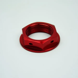 Steering Nut Red, 3, nordicamoto.ro