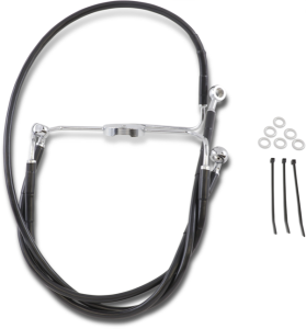 Extended Length Black Vinyl Brake Line Kit Black Oversize [+254 mm (10'')], 1, nordicamoto.ro