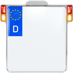 All-in-one 2.0 License Plate Holder W/ Led Plate Lights, Brake And Rear Lights Chrome