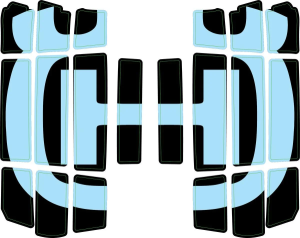 Hűtőrács-védőmatricák készlete, 1, nordicamoto.ro