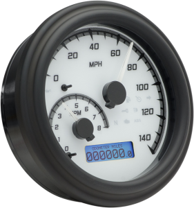 Mvx Series Fatbob Analog/digital Gauge System Gray, White, 1, nordicamoto.ro