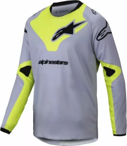Tricou Copii Alpinestars Racer Veil Gray/Yellow