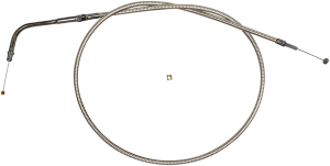 Polished Stainless Steel Braided Throttle/idle Cable Silver