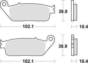 TRW Organic hátsó fékbetétek a HONDA CBR 1000F '90–'92 / ST 1100 '90–'95 / YAMAHA MT-01 '05–'12 modellekhez, nordicamoto.ro