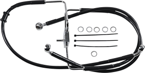 Extended Length Stainless Steel Brake Line Black, Vinyl Coated