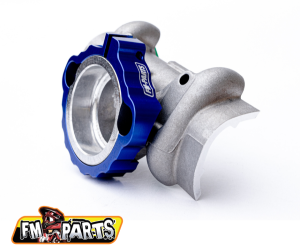 KTM / Husqvarna 250/300 2017–2021 kipufogócső-peremvédő, kék, Fm-Parts, nordicamoto.ro