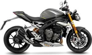 LeoVince LV-10 fekete slip-on kipufogórendszer a Triumph Speed Triple 1200 RR-hez, 3, nordicamoto.ro