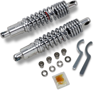 Premium Ride-height Adjustable Shocks Black, Chrome