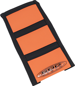6-rib Gripper Seat Cover Black, Orange, 1, nordicamoto.ro