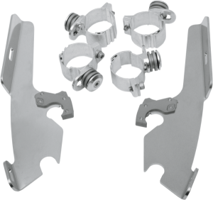 Fats/slim Windshield Trigger-lock Complete Mount Kit Polished