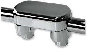 Hefty Handlebar Riser & Top Clamp Kit Silver